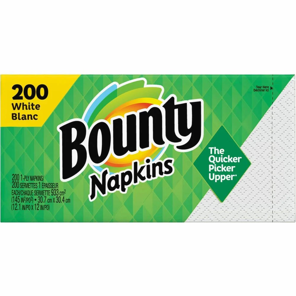 Paper Napkins, White, 200 Count