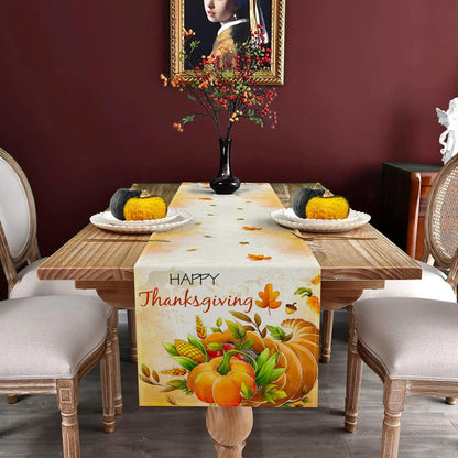 Thanksgiving Table Runner, Thanksgiving Runner for Table Thanksgiving Decor Happy Thanksgiving Cornucopia Thanksgiving Table Decorations for Thanksgiving Party Dining Table Decor (13" X 72")