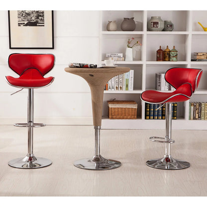 Masaccio Bar Stool with Adjustable Height & 360-Degree Swivel, Multiple Colors, Set of 2