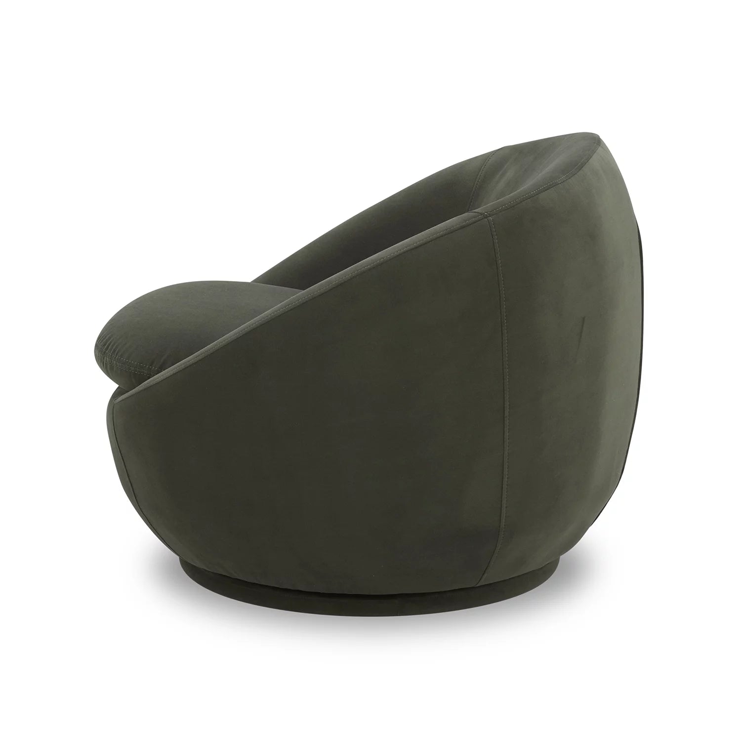 Mira Velvet Swivel Chair, Olive